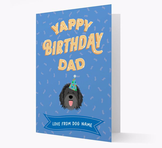 Yappy Birthday Dad : Personalised {breedCommonName} Card